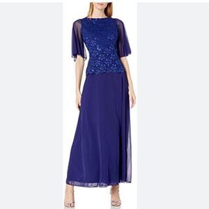 NWT Mother Of The Bride Dress Royal Blue Sz 4